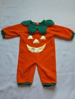 miniwear Orange and Green Baby Pumpkin Outfit